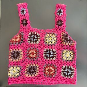 POL Multicolor Crochet Tank Top